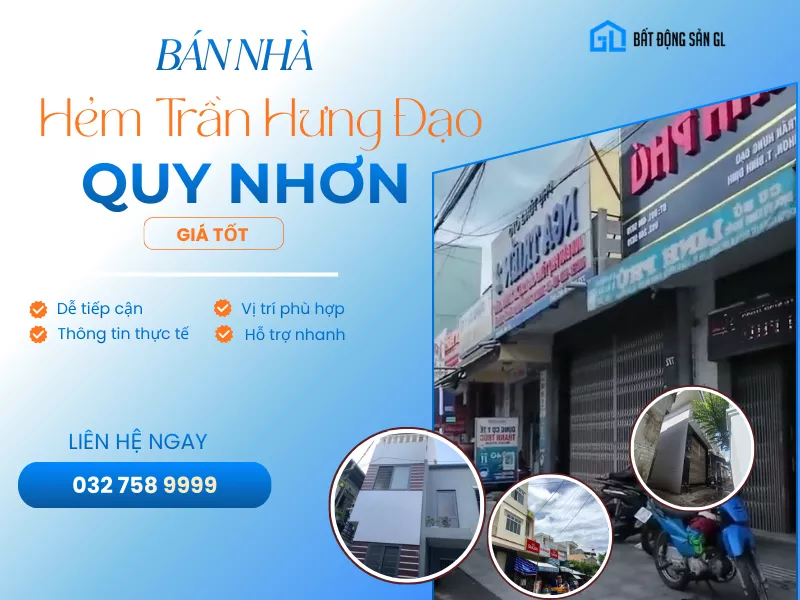 Bán Nhà Hẻm Trần Hưng Đạo Quy Nhơn Vị Trí Trung Tâm